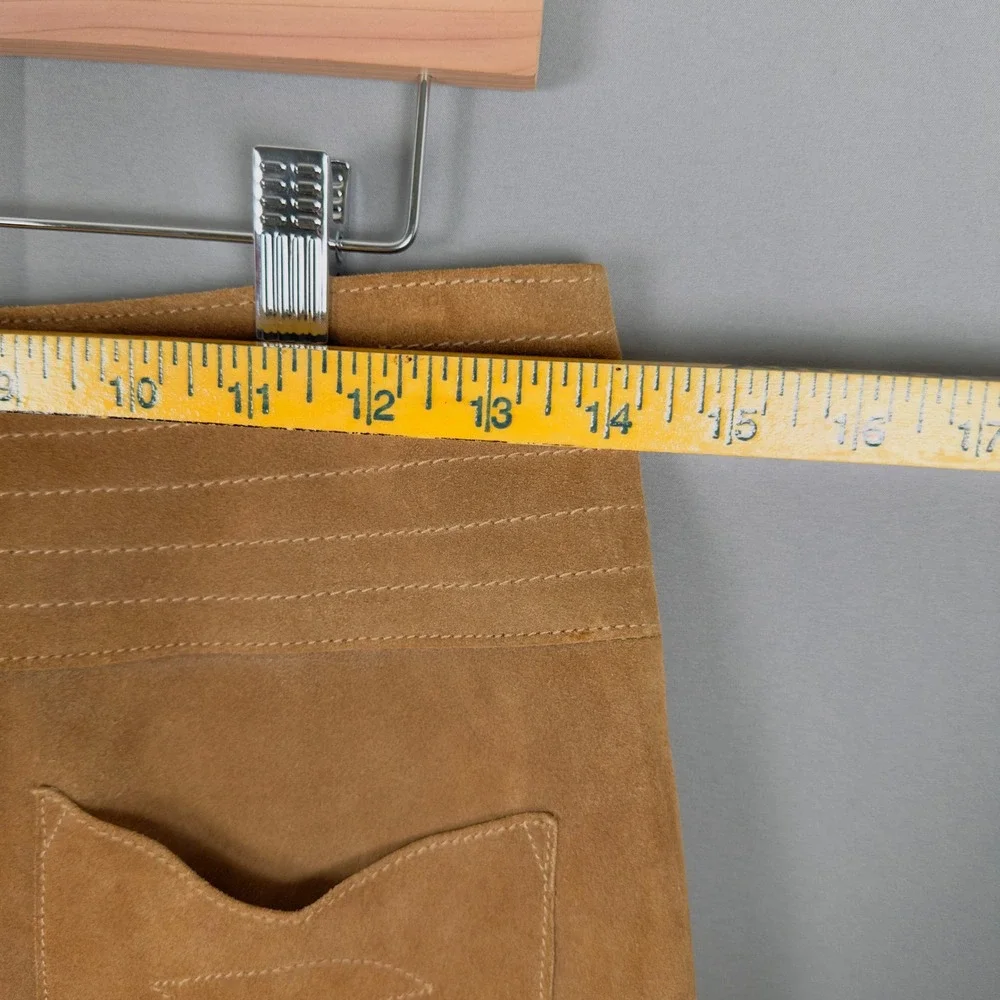 Free‎ People Modern Love Suede Mini Skirt Tan Brown Boho Western Size 4